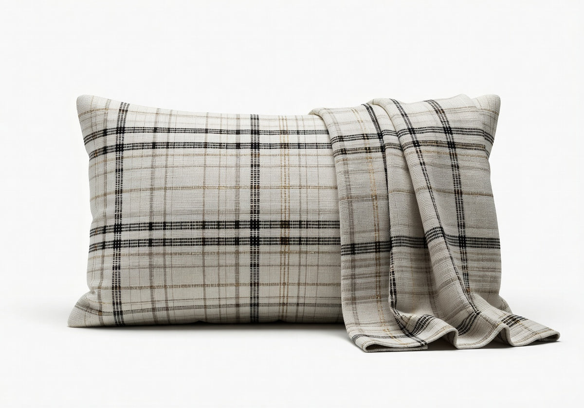 Arcstone Ivory Lumbar Pillow and Throw