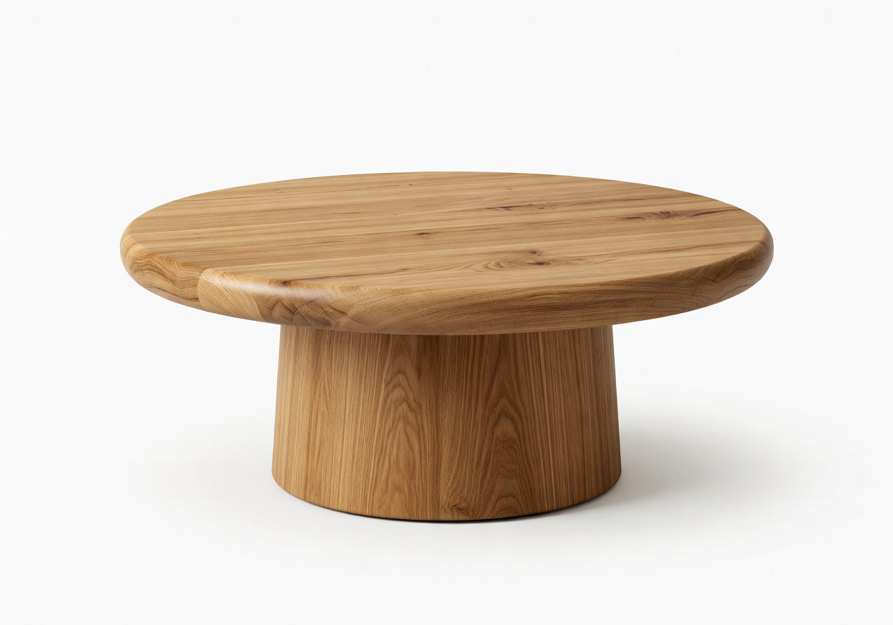 Arlowe Natural Wood Round Coffee Table