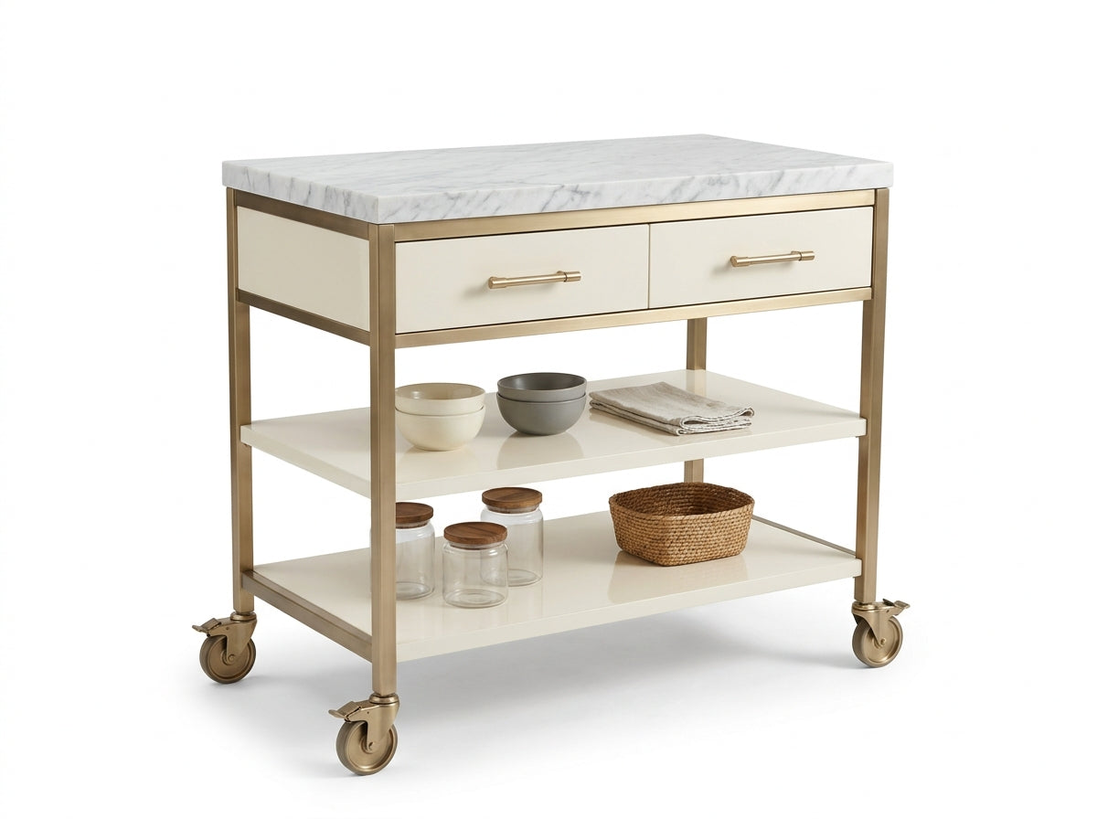 Aveline Marble Bar Cart