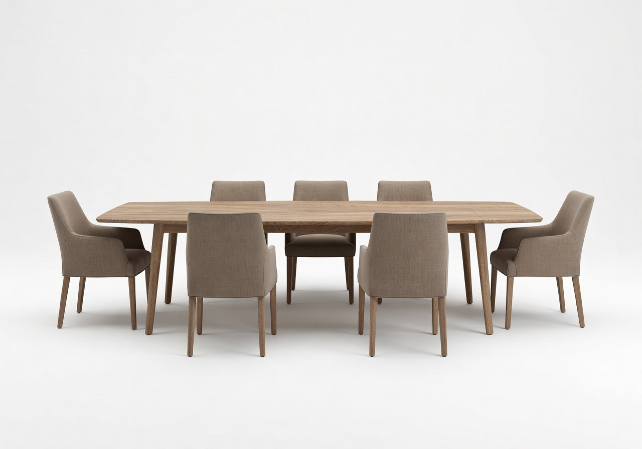 Caldera Extended Dining Table and 8 Chair