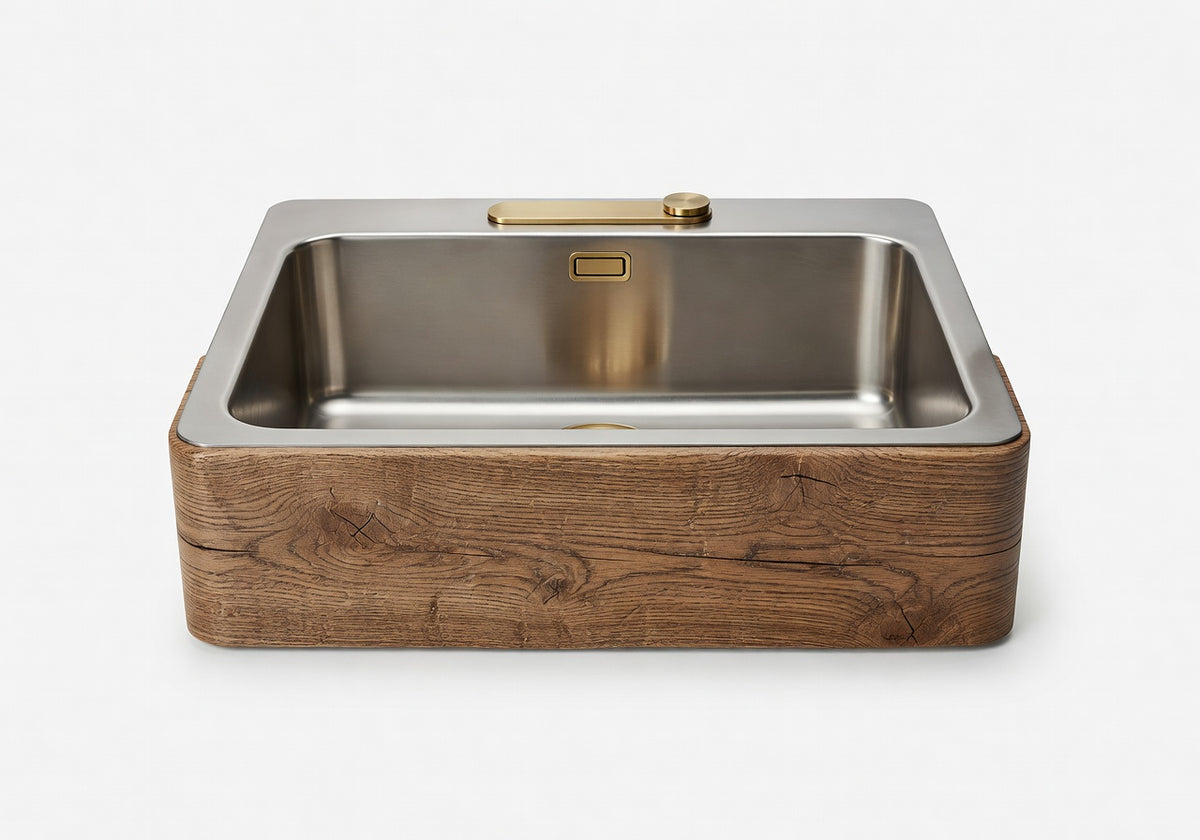 Drift Oak Apron Kitchen Sink