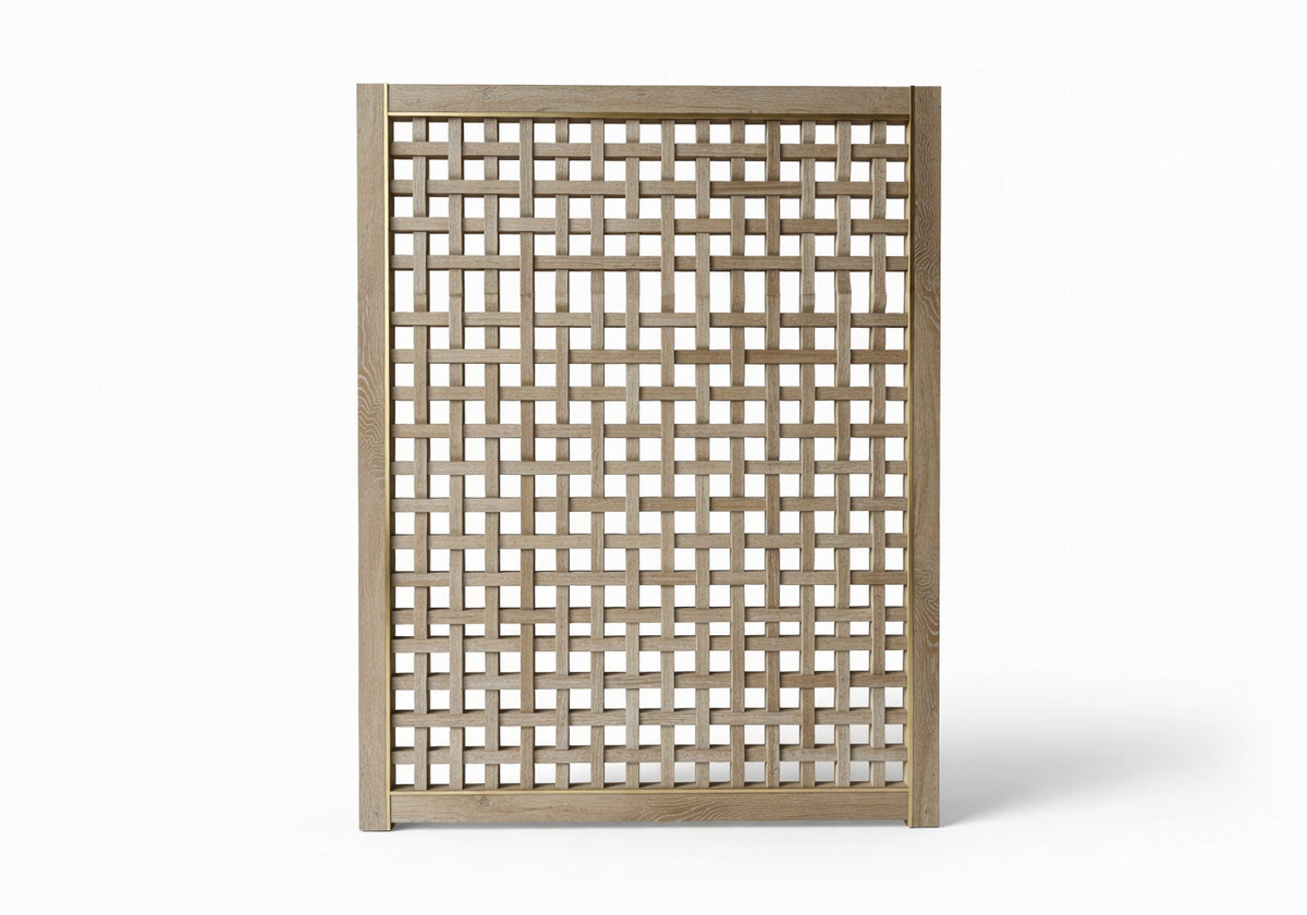 Drift Oak Lattice Screen Room Divider