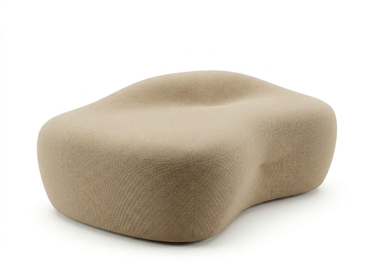 Eldra Sculpt Ottoman and Pouf