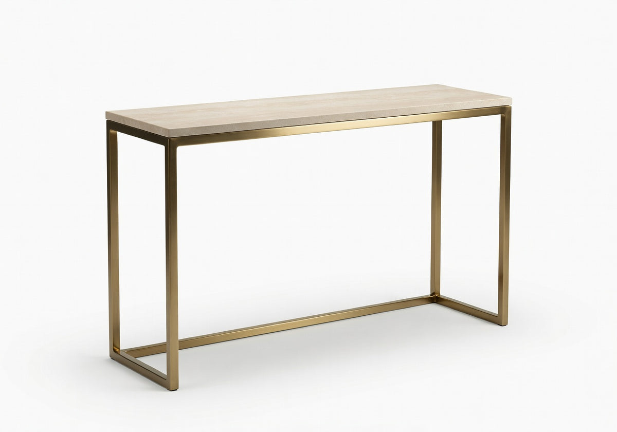 Eldren Brass Console Table