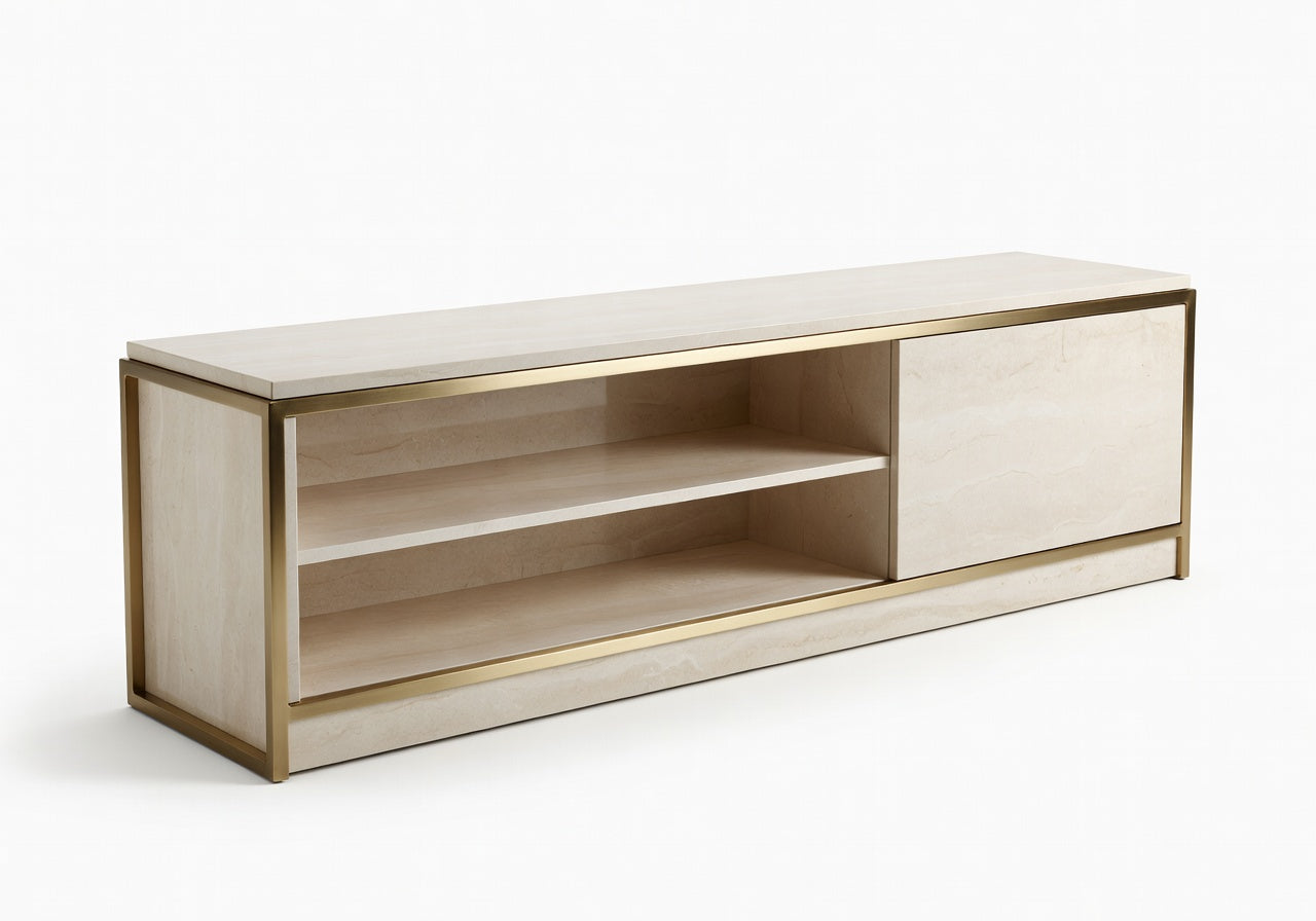 Eldren Brass Line Console