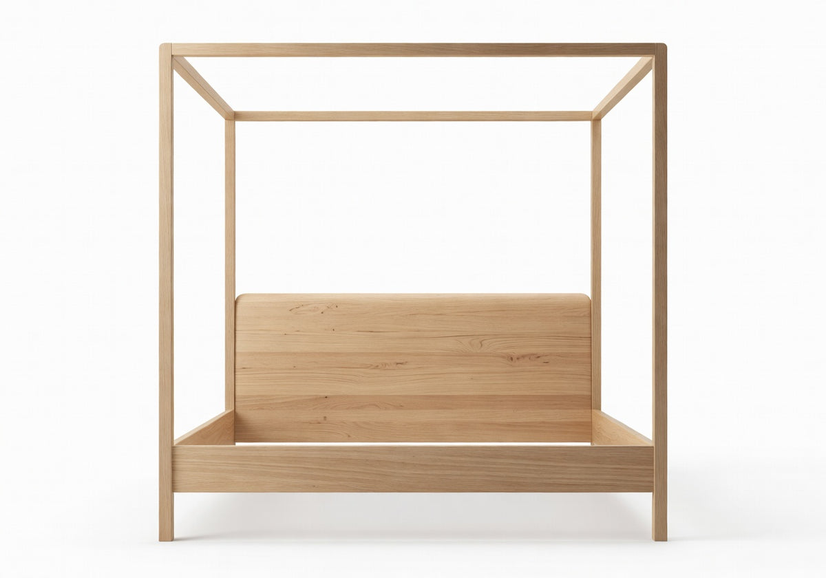 Elowen Natural King Soft Edge Canopy Bed