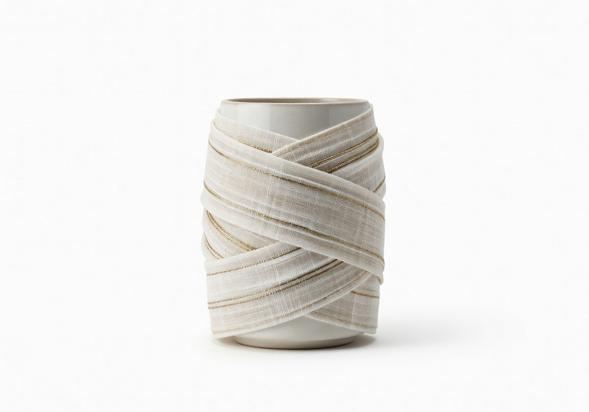 Haven Linen Wrap Vase Home Accent Vase