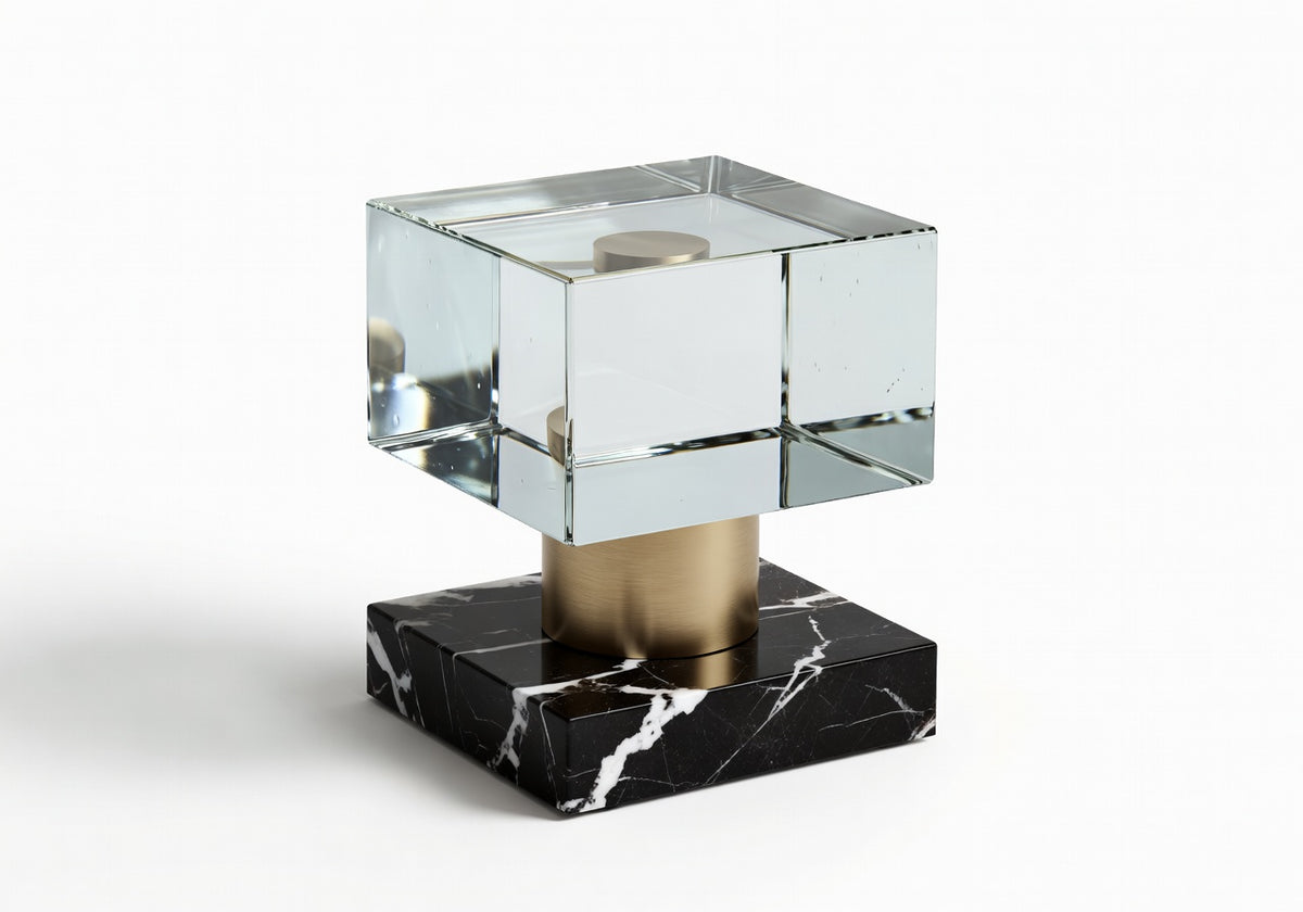 Liora Glass Plinth Side Table