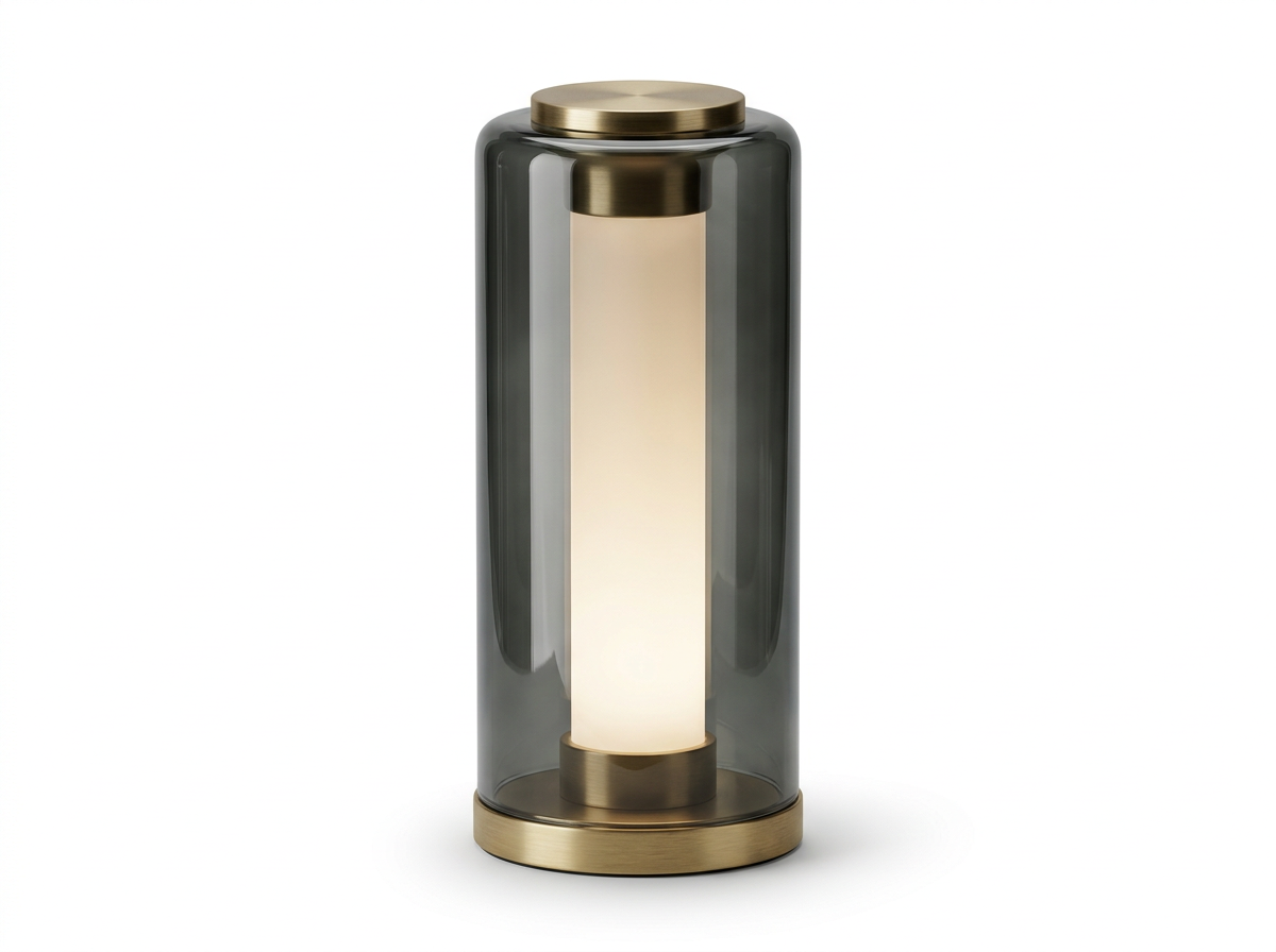 Luma Glass Column Desk Lamp