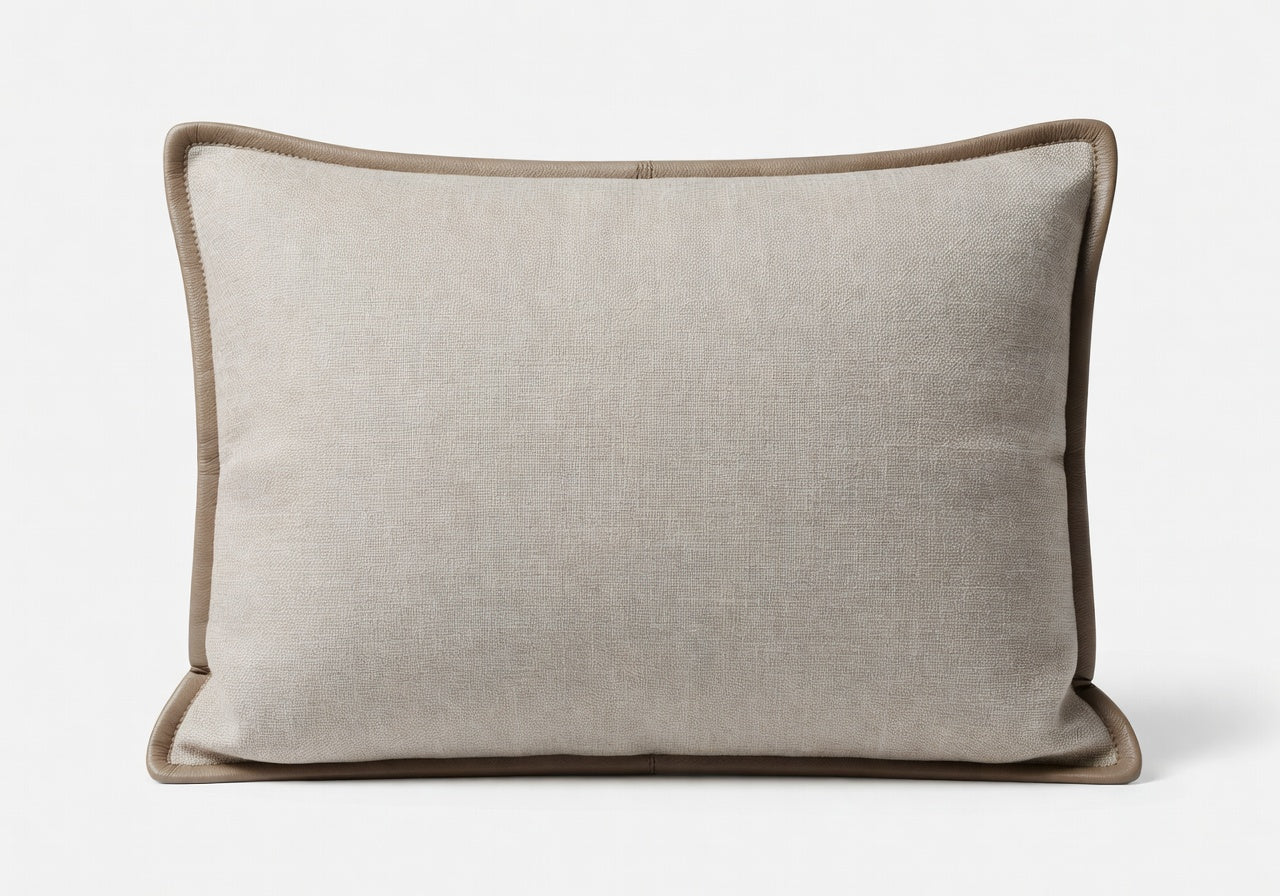 Luma Leather Edge Cushion