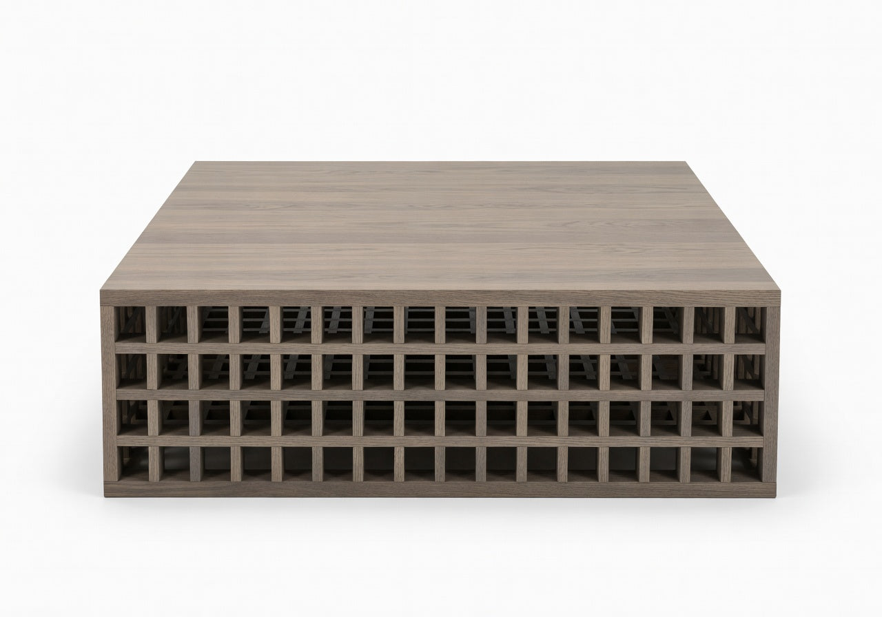 Norvale Natural Wood Grid Coffee Table