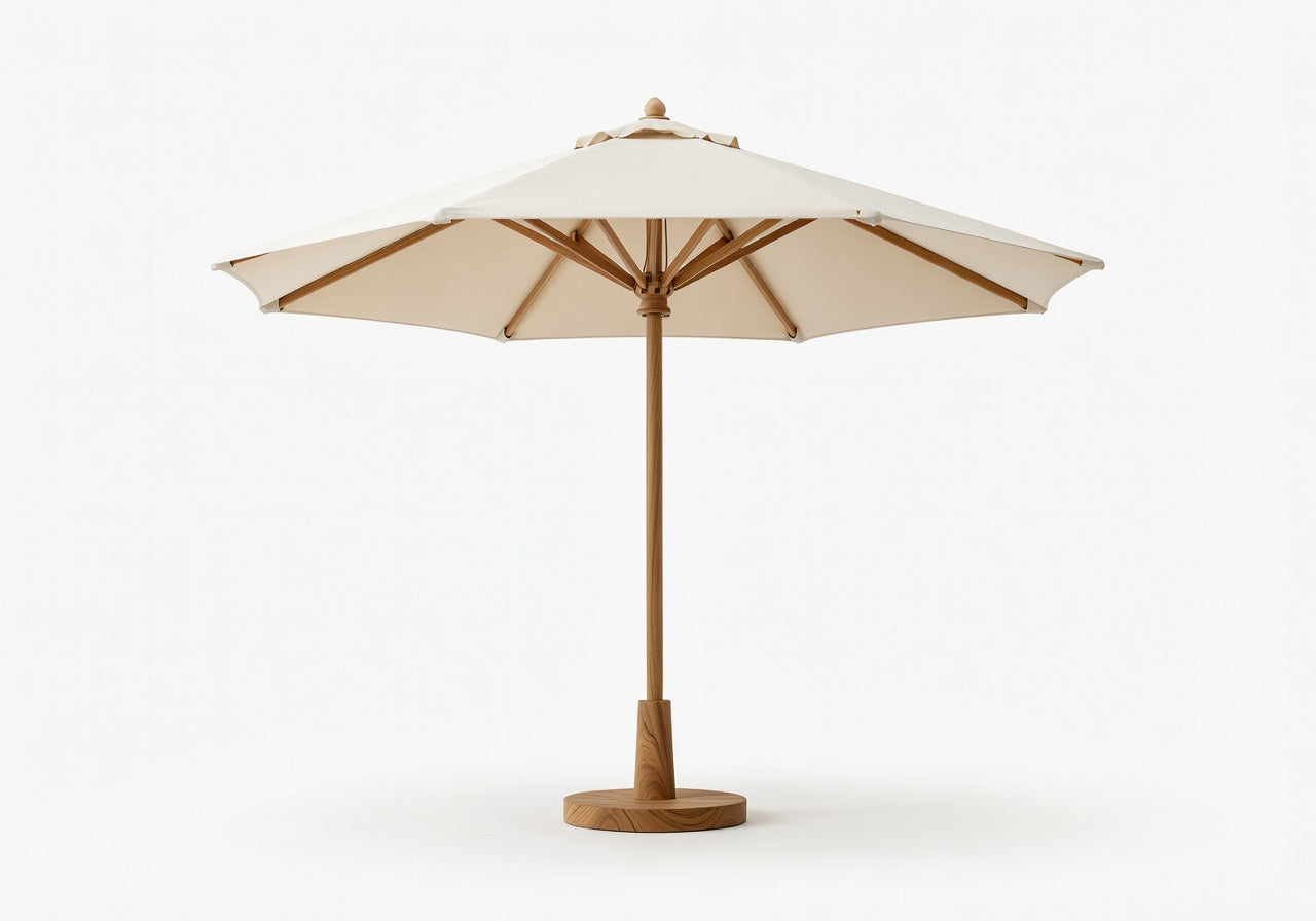 Solenne Outdoor Wood Umbrella