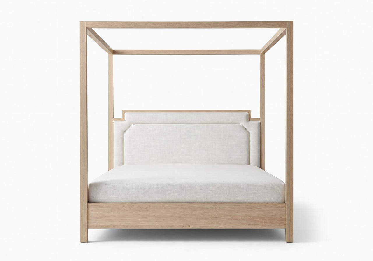 Sorelle Natural King Layered Canopy Bed