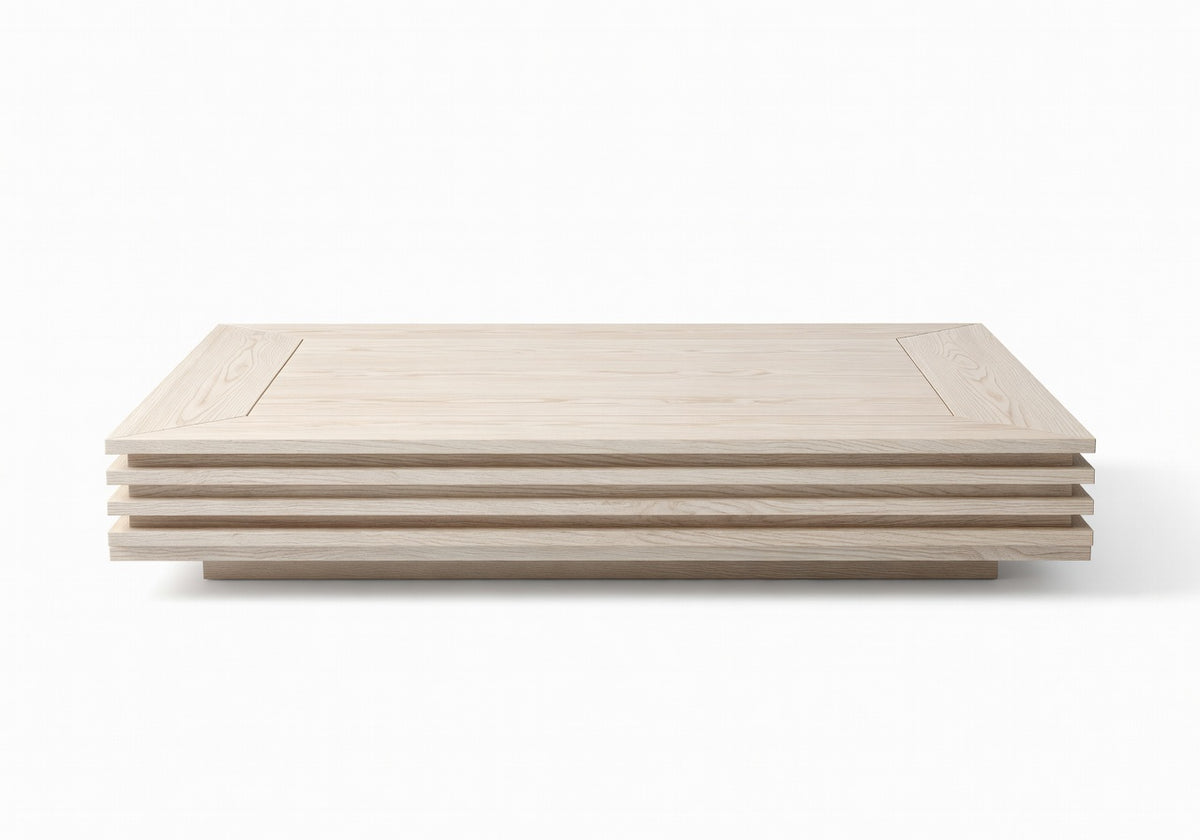 Sorelle Natural Wood Layered Coffee Table