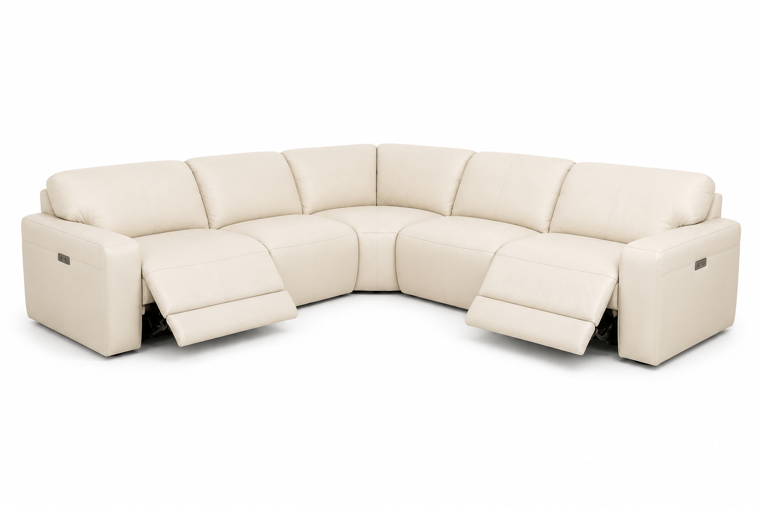 Sorelle Reclining Leather Modular Deep Recline Sectional