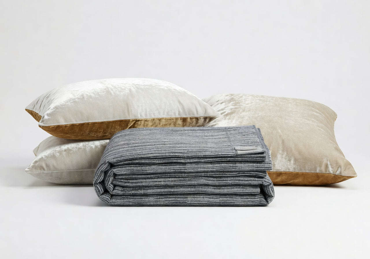 Strata Slate Weave Throw