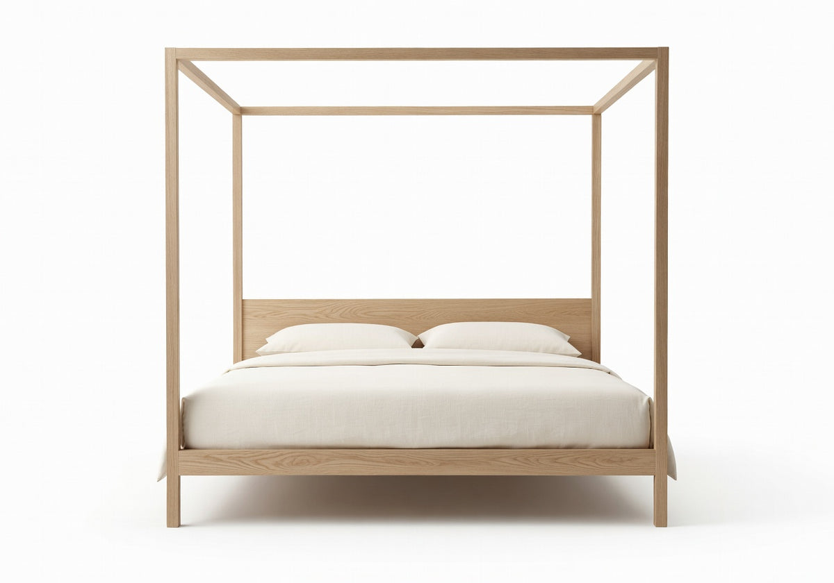 Valenne Natural King Low Profile Canopy Bed
