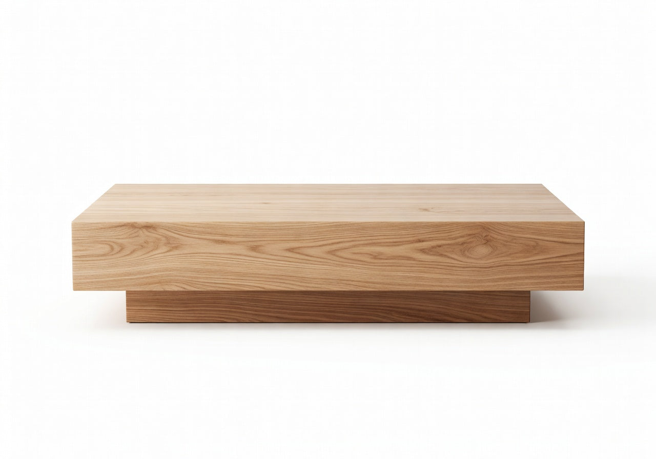 Valenne Natural Wood Low Profile Coffee Table