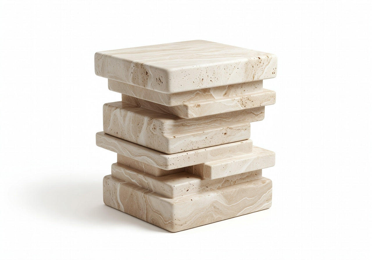 Varenne Stone Block Side Table