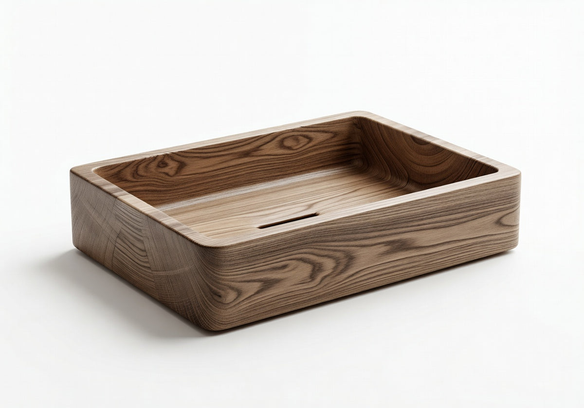 Verdan Oak Basin Bathroom Sink