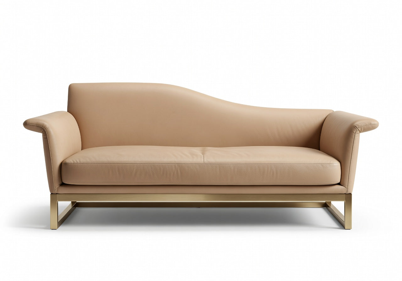 Virelle Leather Chaise