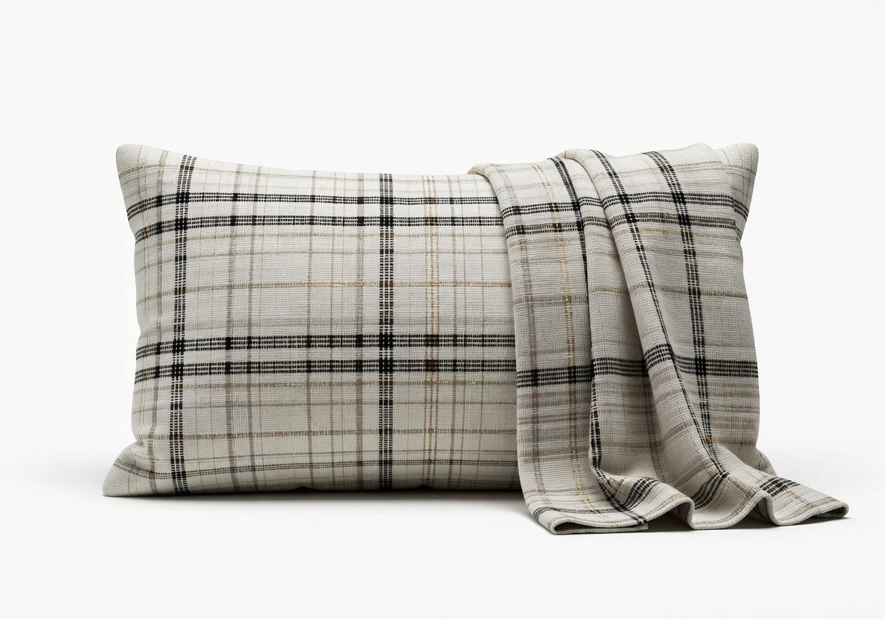 Arcstone Ivory Lumbar Pillow and Throw