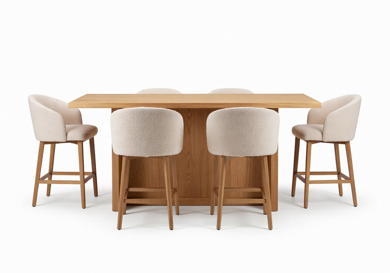 Arlowe Counter Counter Height Dining Table and 4 Bar Stool