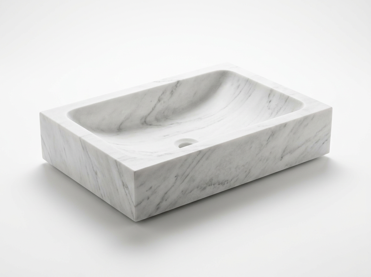 Aveline Marble Basin Bathroom Sink