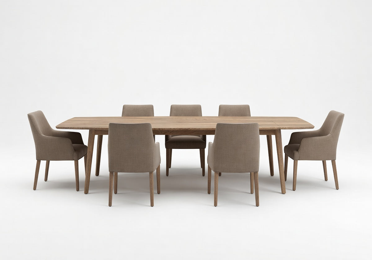 Caldera Extended Dining Table and 8 Chair