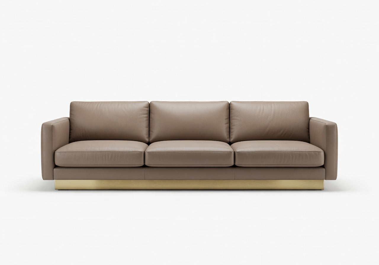 Caldera Leather Linear Modular Sofa