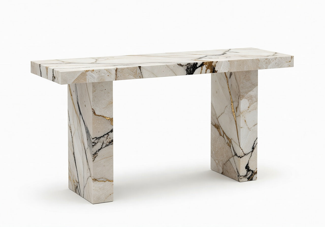 Caldera Stone Outdoor Console Table