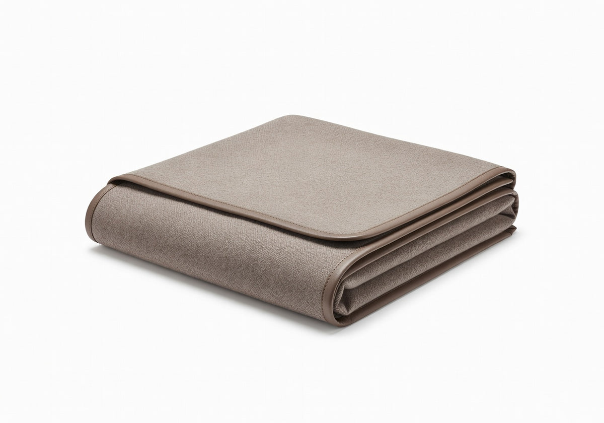 Corven Leather Trim Sofa Throw