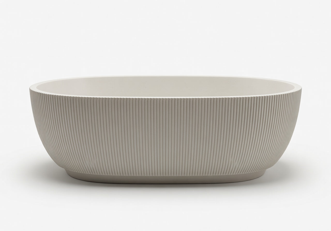 Elaris Freestanding Ribbed Tub