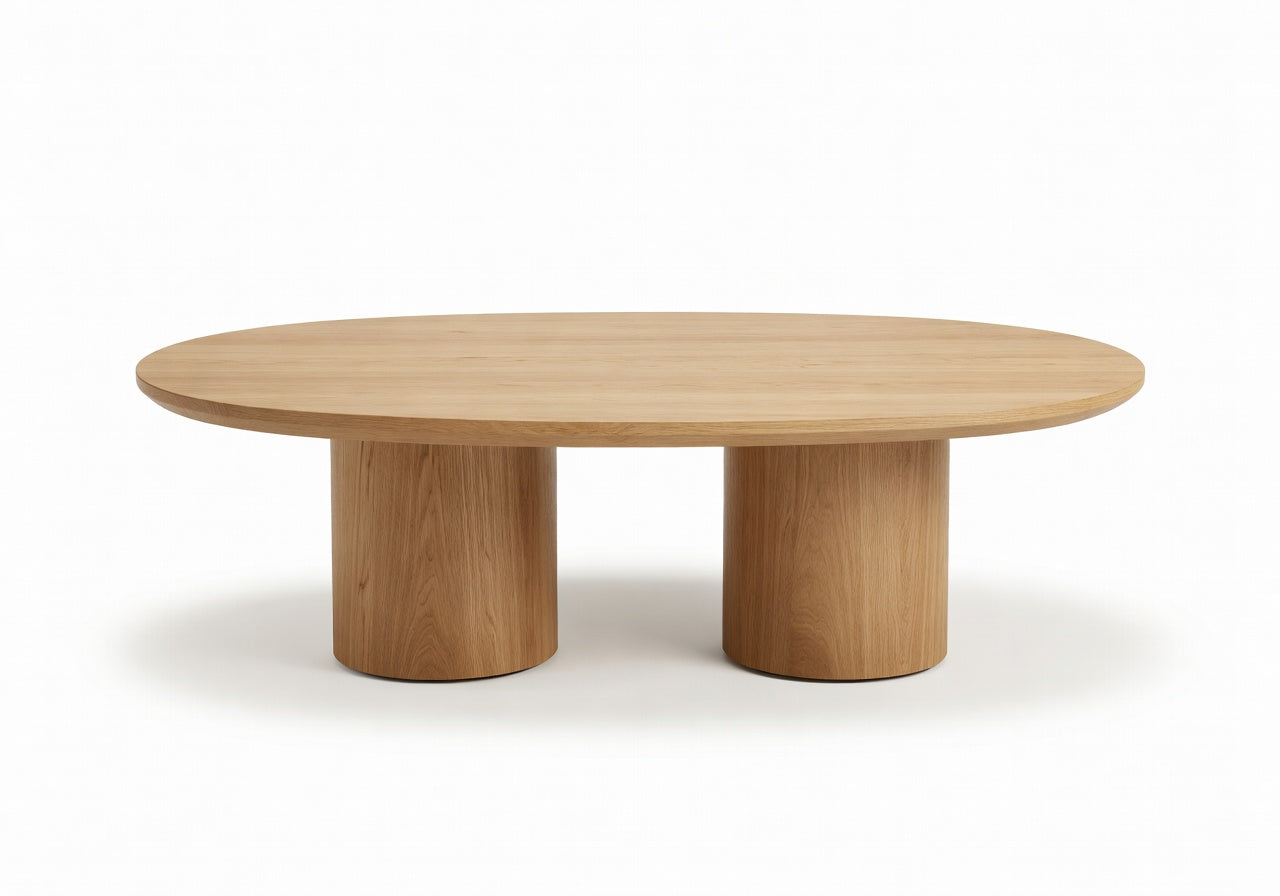 Elowen Natural Wood Oval Coffee Table