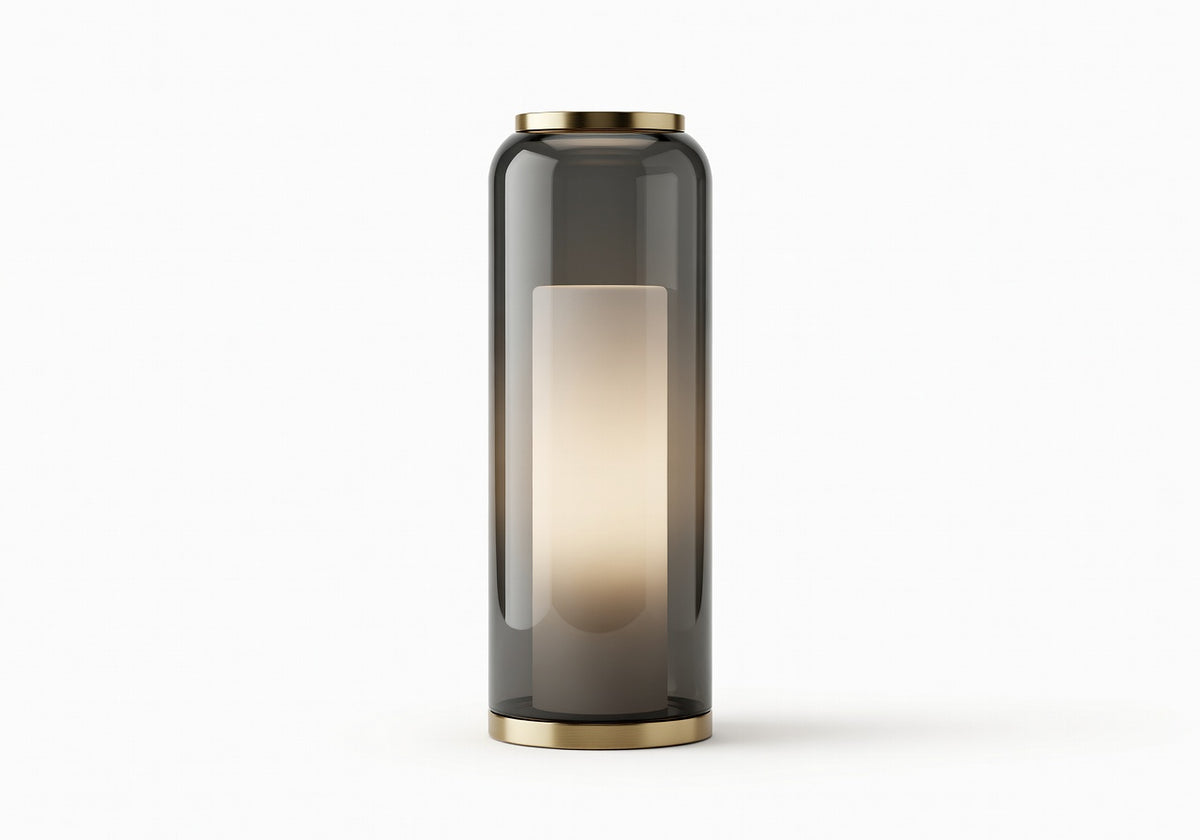 Luma Glass Tower Floor Lamp