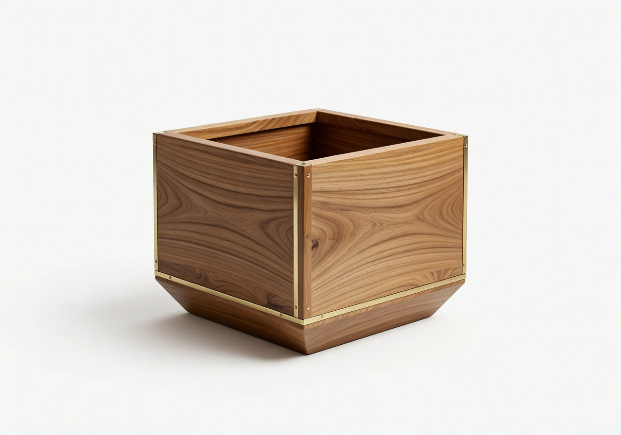 Luma Teak Outdoor Planter