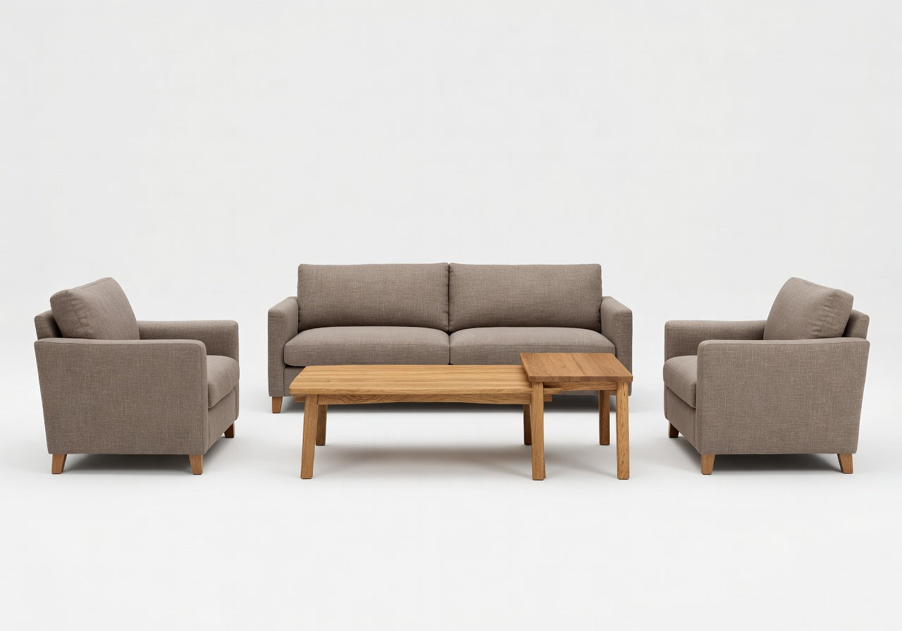 Marlowe Oak Living Set