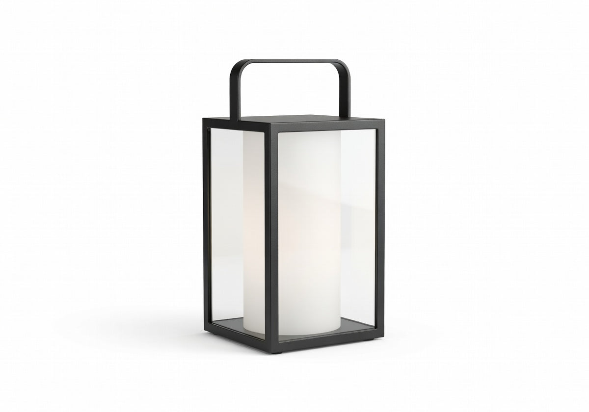 Noir Frame Lantern Outdoor Lamp