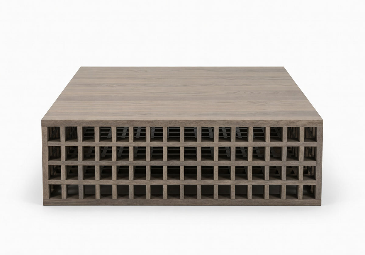 Norvale Natural Wood Grid Coffee Table