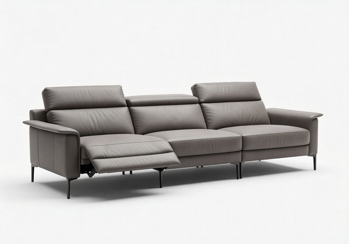 Norvale Reclining Leather Modular Precision Recline Sectional