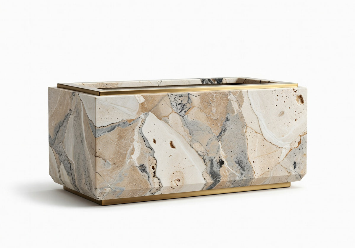 Obsidian Concrete Outdoor Planter