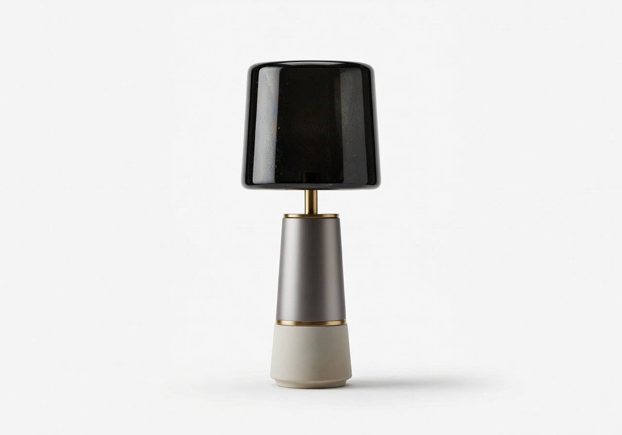 Obsidian Glass Lamp