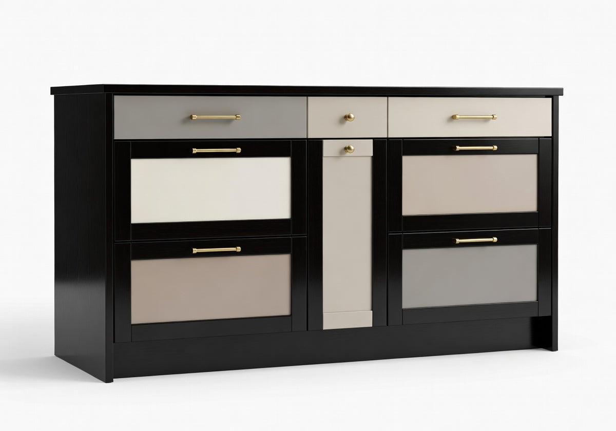 Obsidian Panel Cabinet File Cabinet