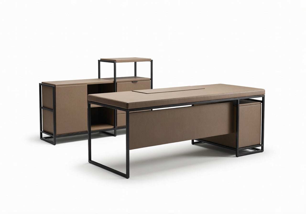 Orien Leather Suite Office Set