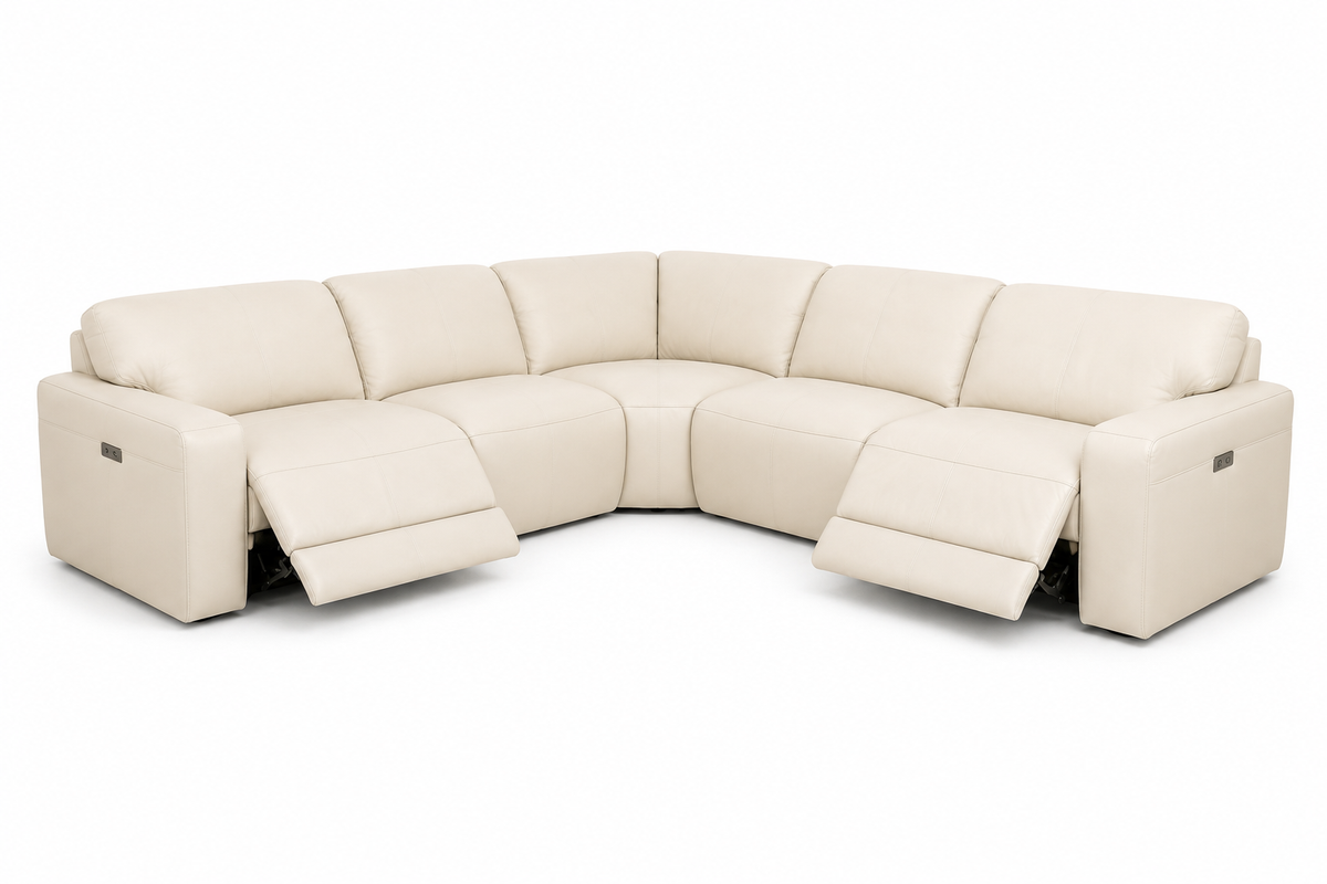 Sorelle Reclining Leather Modular Deep Recline Sectional