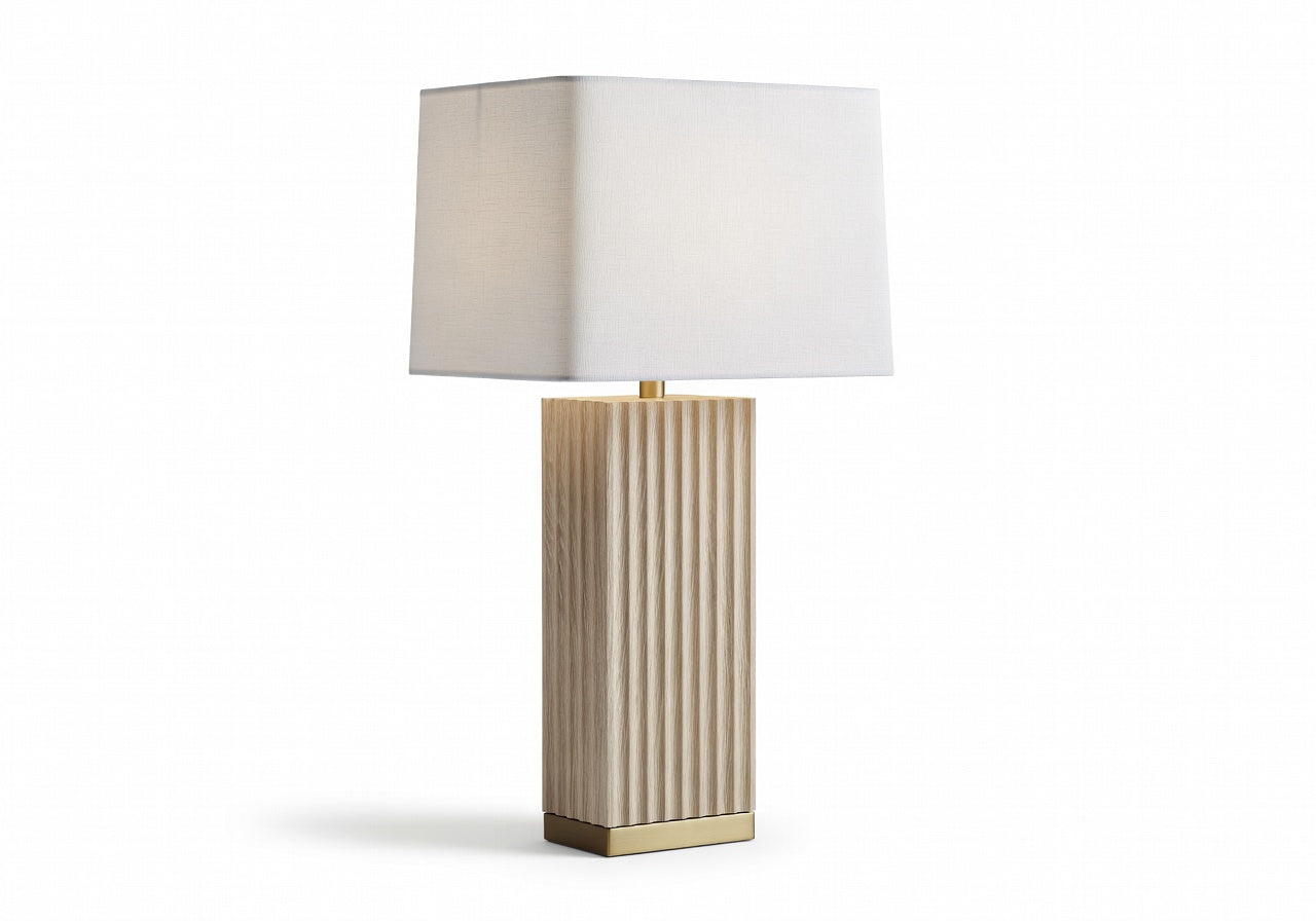 Soren Wood Column Desk Lamp