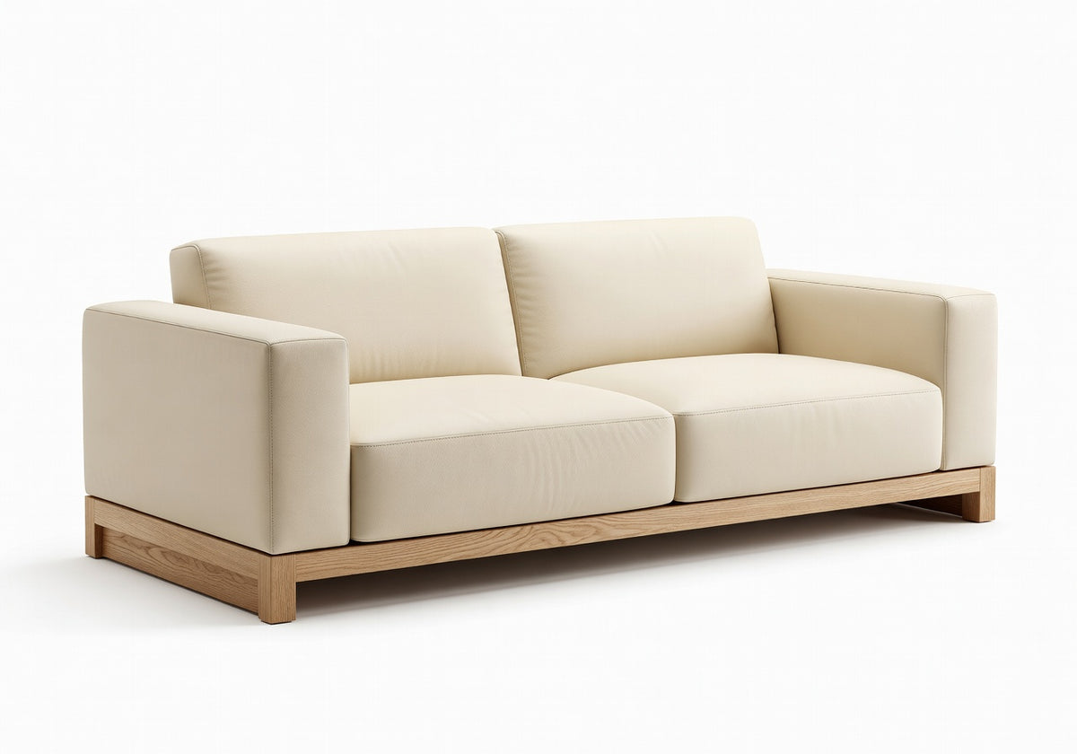 Tamsin Leather Oak Base Modular Sofa