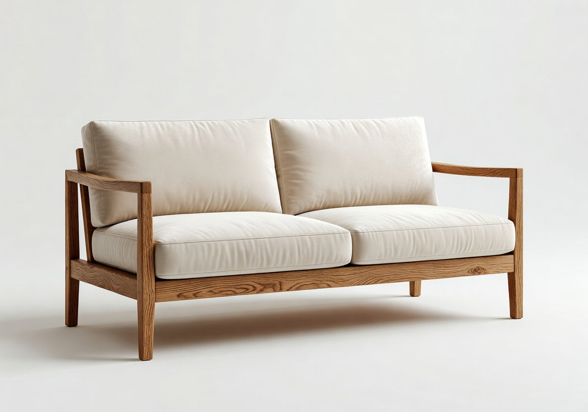 Tamsin Oak Frame Loveseat