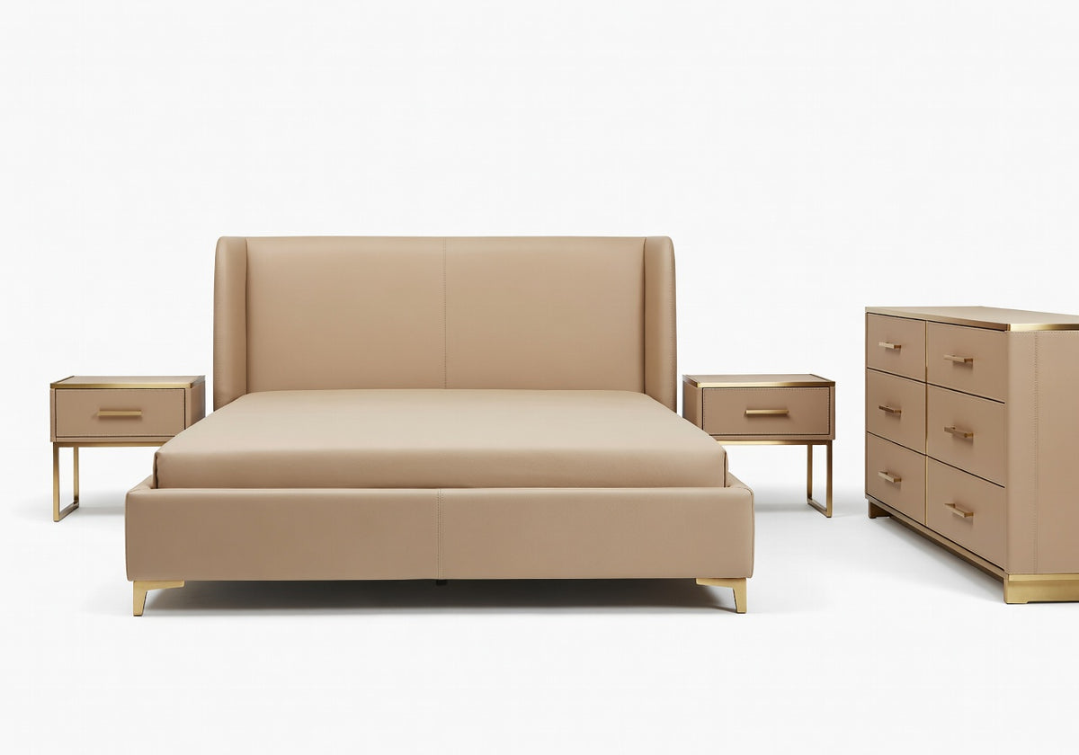 Virelle Leather Bedroom Set