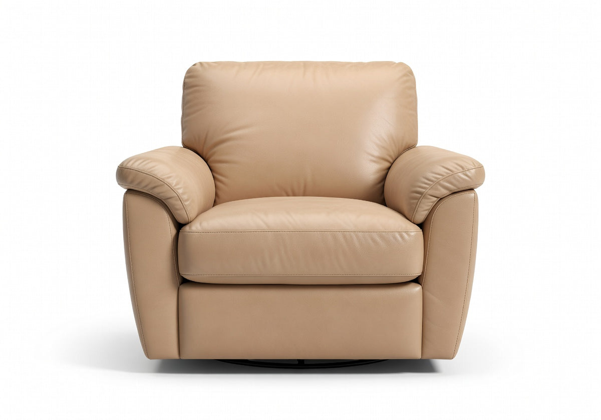 Virelle Leather Luxe Swivel Chair